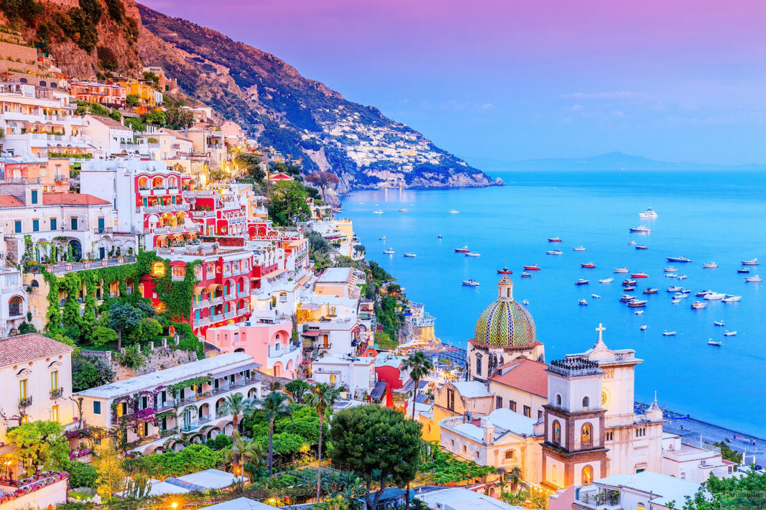 positano zapad slunce