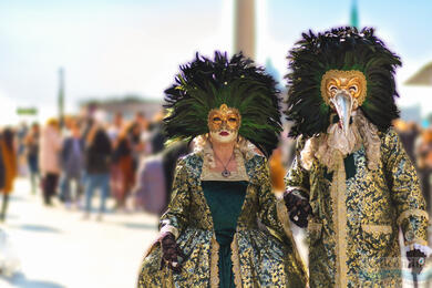 Masken des Karnevals von Venedig