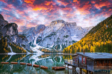 Lago di Braies, specchio del cielo