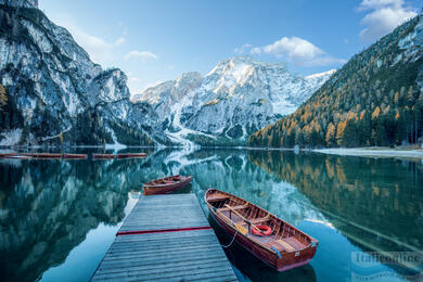 Lago di Braies, specchio del cielo